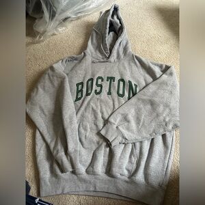 John galt Gray Boston Hoodie